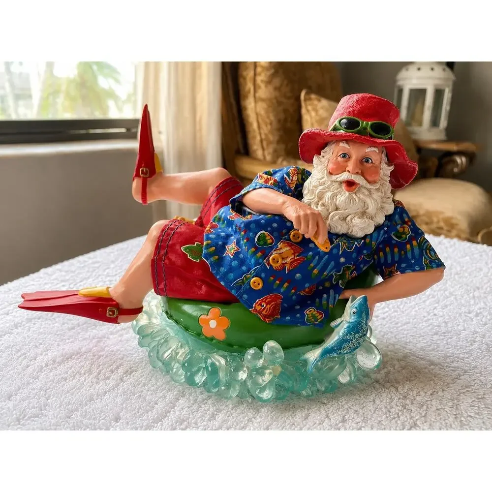Clothtique Santa A Merry Makeral #71011 Beach Fish 2004 Possible Dreams RARE